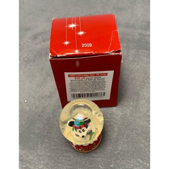 Disney Mickey Mouse 2009 Snow Globe Christmas Decoration with Glitter & Red Base - Picture 6 of 7